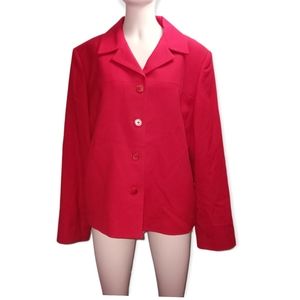 TALBOTS red wool woolmark coat size 12